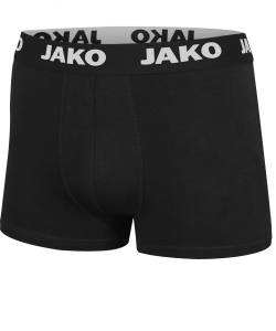 JAKO 6204 - Shorts Boxer Basic 2-pack Pour Homme Single-Stretch-Jersey Plusieurs Couleurs Tailles Bord Confortable Matière à Séchage Rapide Confort Agréablement Sec Coutures Flatlock
