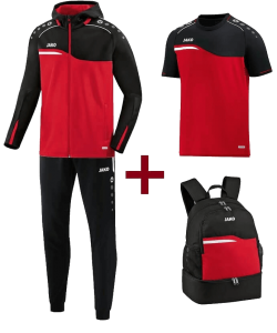 JAKO EOS10018 Competition 2.0 - Optimal Training Kit - Hooded Polyester Tracksuit - T-Shirt - Backpack - Several Colors Sizes
