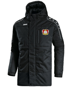 JAKO Bayer 04 Leverkusen BA7197 - Coach Jacket Men Kids Hood Integrated in Collar with Drawstring and Stops Several Colors Sizes Elastic Hem with Sleeves