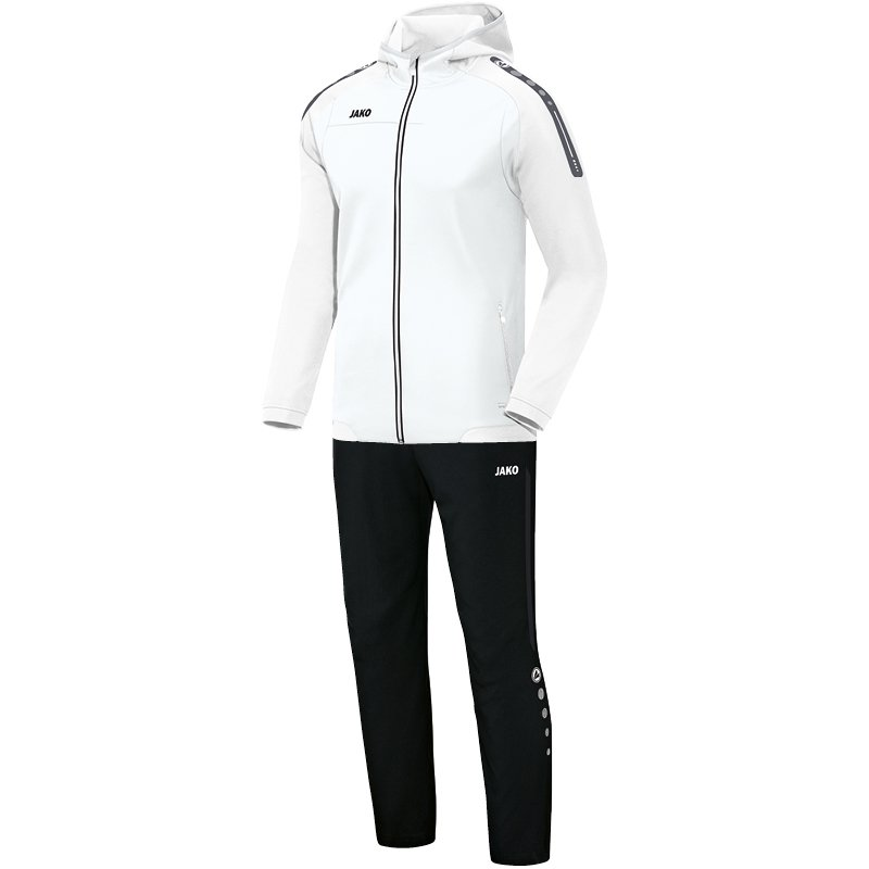 JAKO-M9617W-00-1 Hooded Leisure Tracksuit Champ White