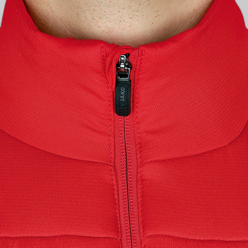 JAKO 7150-01-2 Coach Jacket Classico Red Quilted Seams