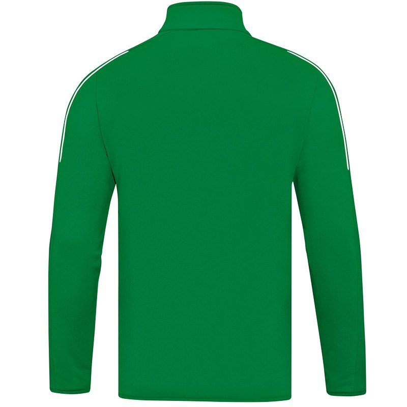 JAKO 8650-06-1 Sweater Ziptop 1/4 Front Zipper Classico Green Back