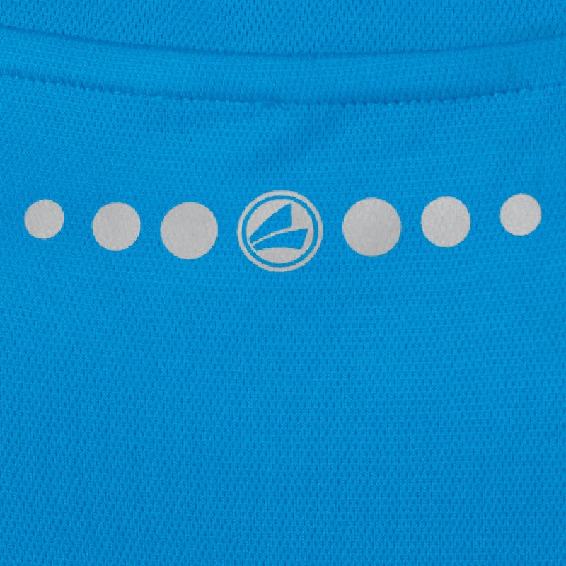 JAKO 6110M-89-2 T-Shirt Manches Courtes Sprint Bleu Eléments Réfléchissants