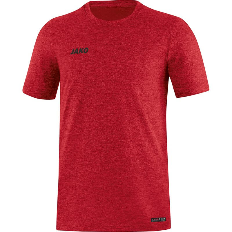 JAKO-6129M-01-1 T-Shirt Premium Basics Rouge Mêlé Face