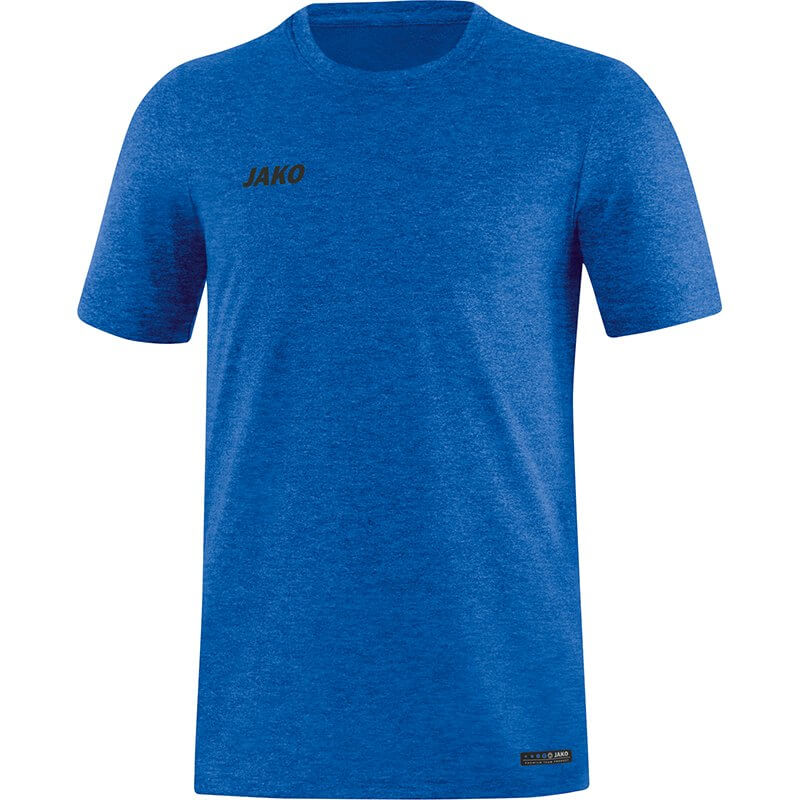 JAKO-6129M-04-1 T-Shirt Premium Basics Bleu Royal Mêlé Face