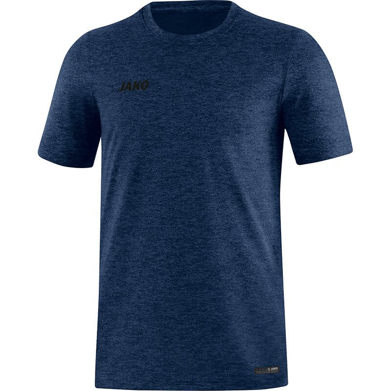 JAKO-6129M-49-1 T-Shirt Premium Basics Bleu Marin Mêlé Face