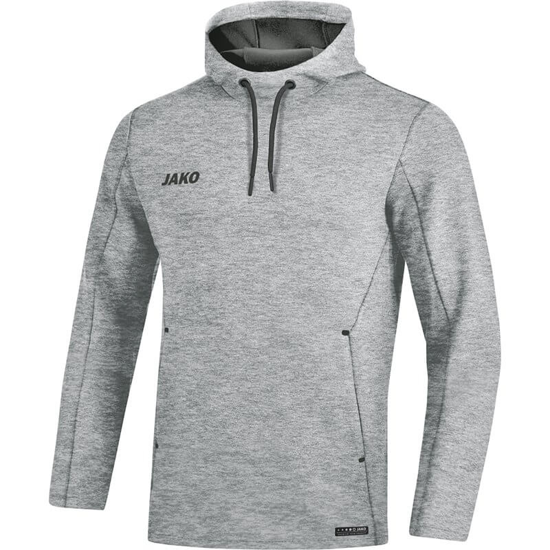 JAKO-6729M-40-1 Hooded Sweatshirt Premium Basics Mixed Grey Front