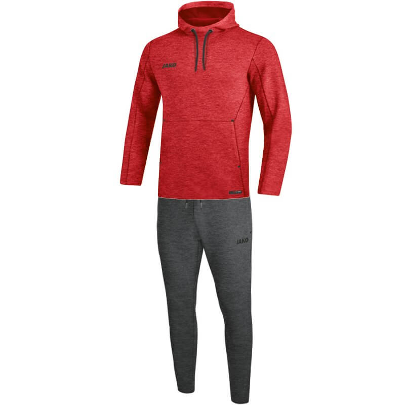 JAKO-M9629M-01 Hooded Jogging Tracksuit Sweatshirt Premium Basics Mixed Red