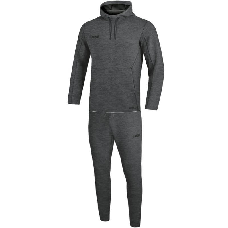 JAKO-M9629M-21 Hooded Jogging Tracksuit Sweatshirt Premium Basics Mixed Anthracite