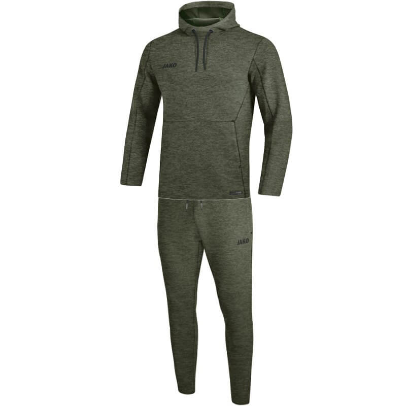 JAKO-M9629M-28 Hooded Jogging Tracksuit Sweatshirt Premium Basics Mixed Khaki
