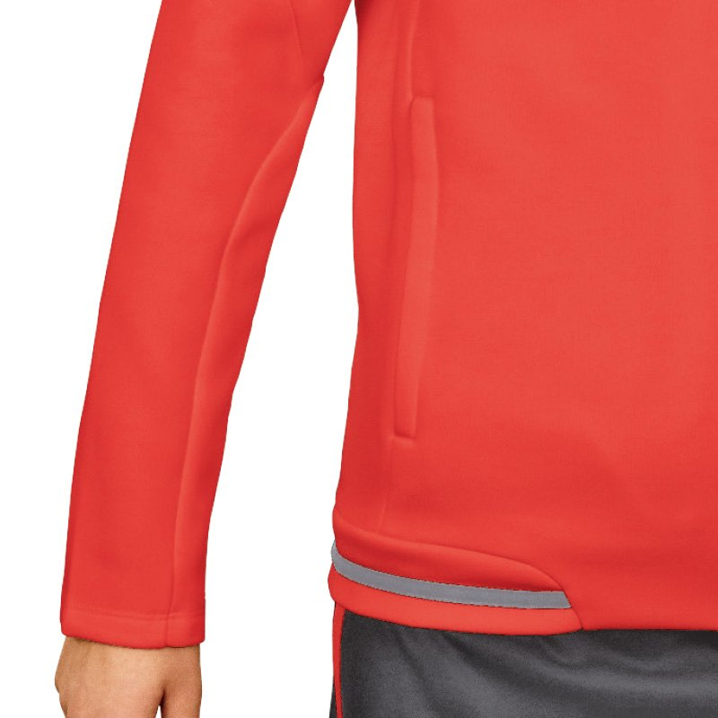 JAKO-8858-40-5 Hooded Sweatshirt Flame/Stone Grey Side Pockets