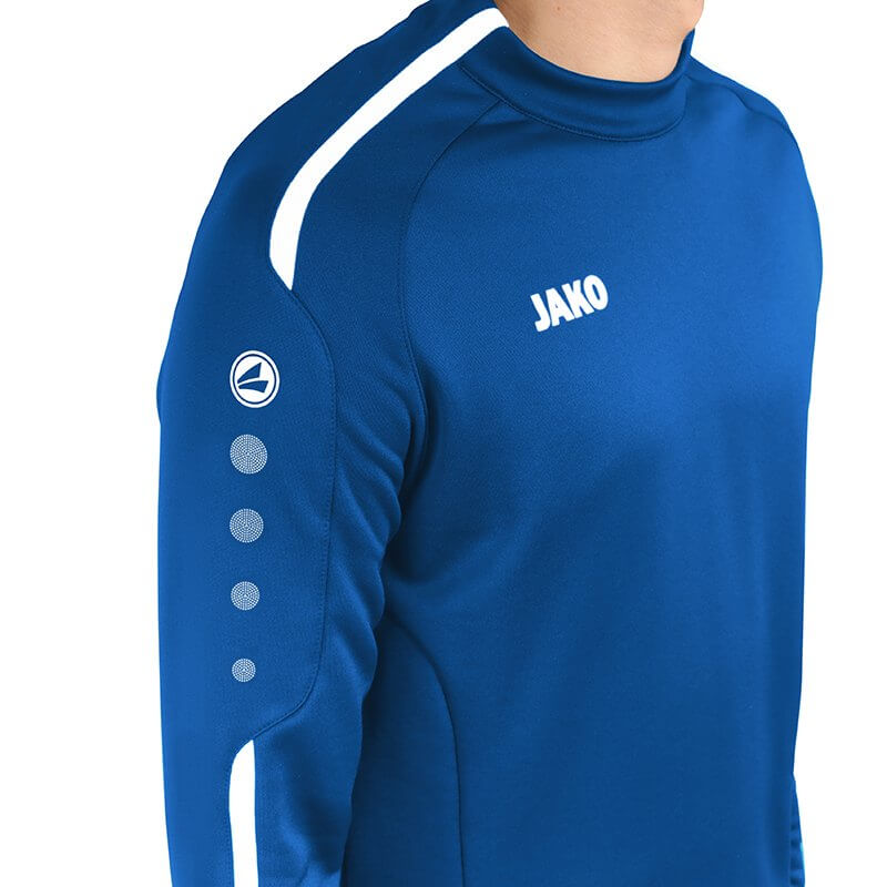 JAKO-8819-04-7 Sweater Striker 2.0 Bleu Royal/Blanc Col Rond