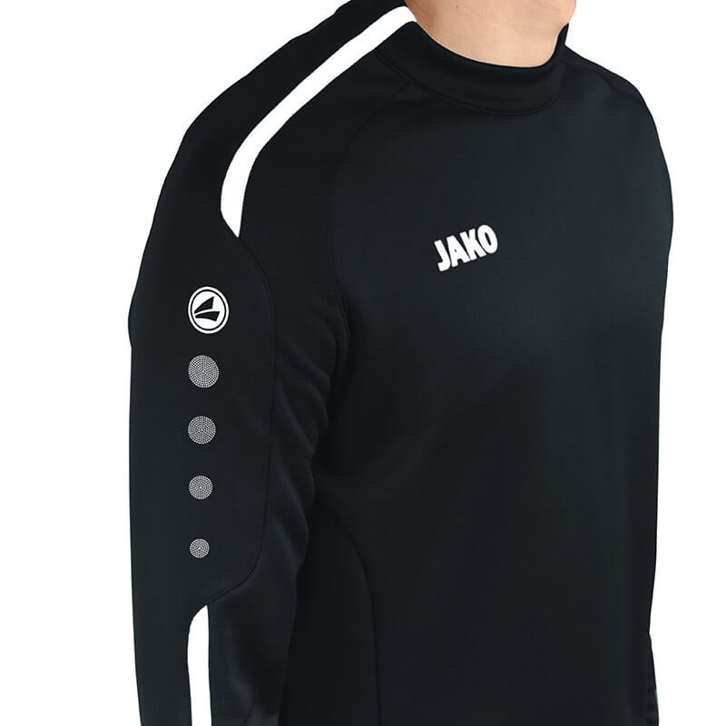 JAKO-8819-08-7 Sweat Striker 2.0 Black/White Round Collar