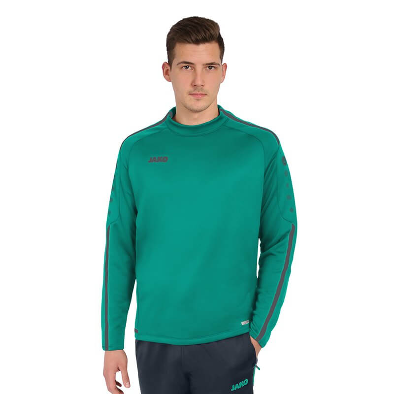 JAKO-8819-24-3 Sweater Striker 2.0 Bleu Turquoise/Anthracite Face
