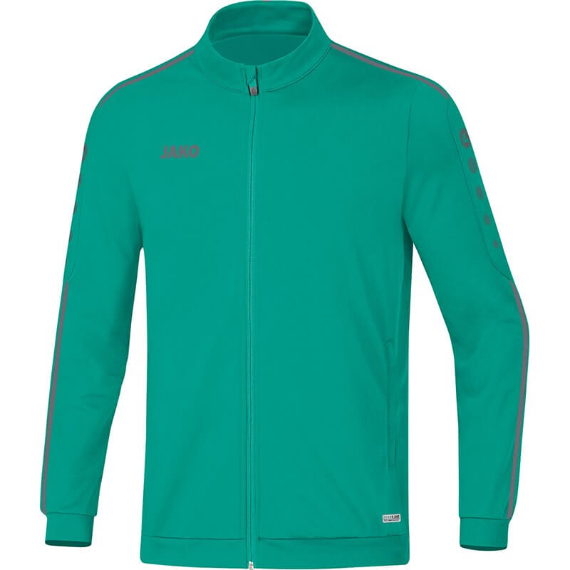 JAKO-9319-24-1 Polyester Jacket Striker 2.0 Turquoise/Anthracite Front