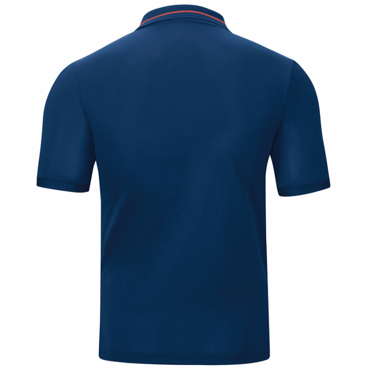 JAKO 6316W-18-2 Polo T-Shirt Striker Bleu Nuit/Flamme Arrière