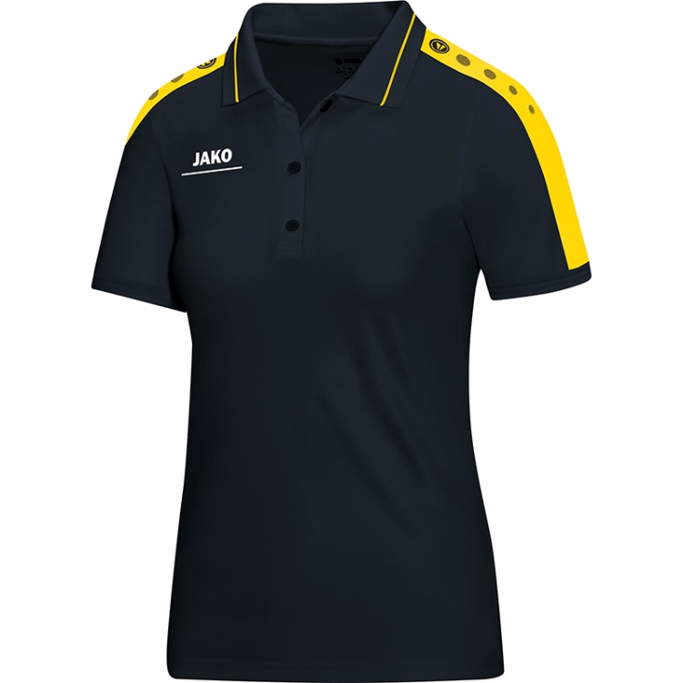 JAKO 6316W-03-1 Polo T-Shirt Striker Black/Lemon Front