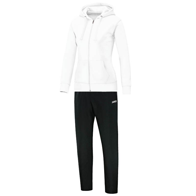 JAKO M9733W-00 Hooded Jogging Leisure Tracksuit Team White