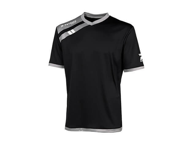 PATRICK FORCE101-BGY Soccer Shirt SS Black/Grey